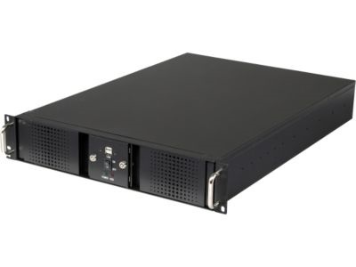 Picture of Athena Computer Power Corp. RM-DD2U24E608 2U Rackmount Black Steel Chassis