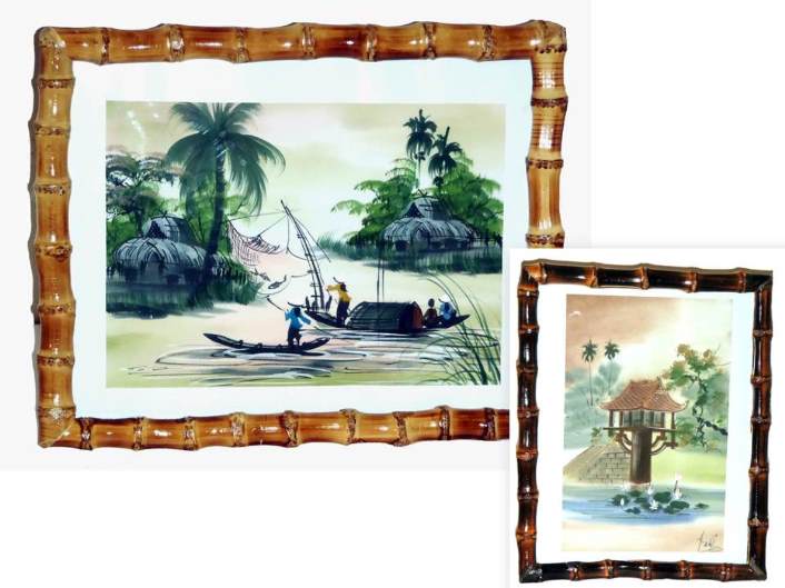 Picture of Bamboo Fifty Four 1686 Frame Bamboo Root burnt 11 x 14