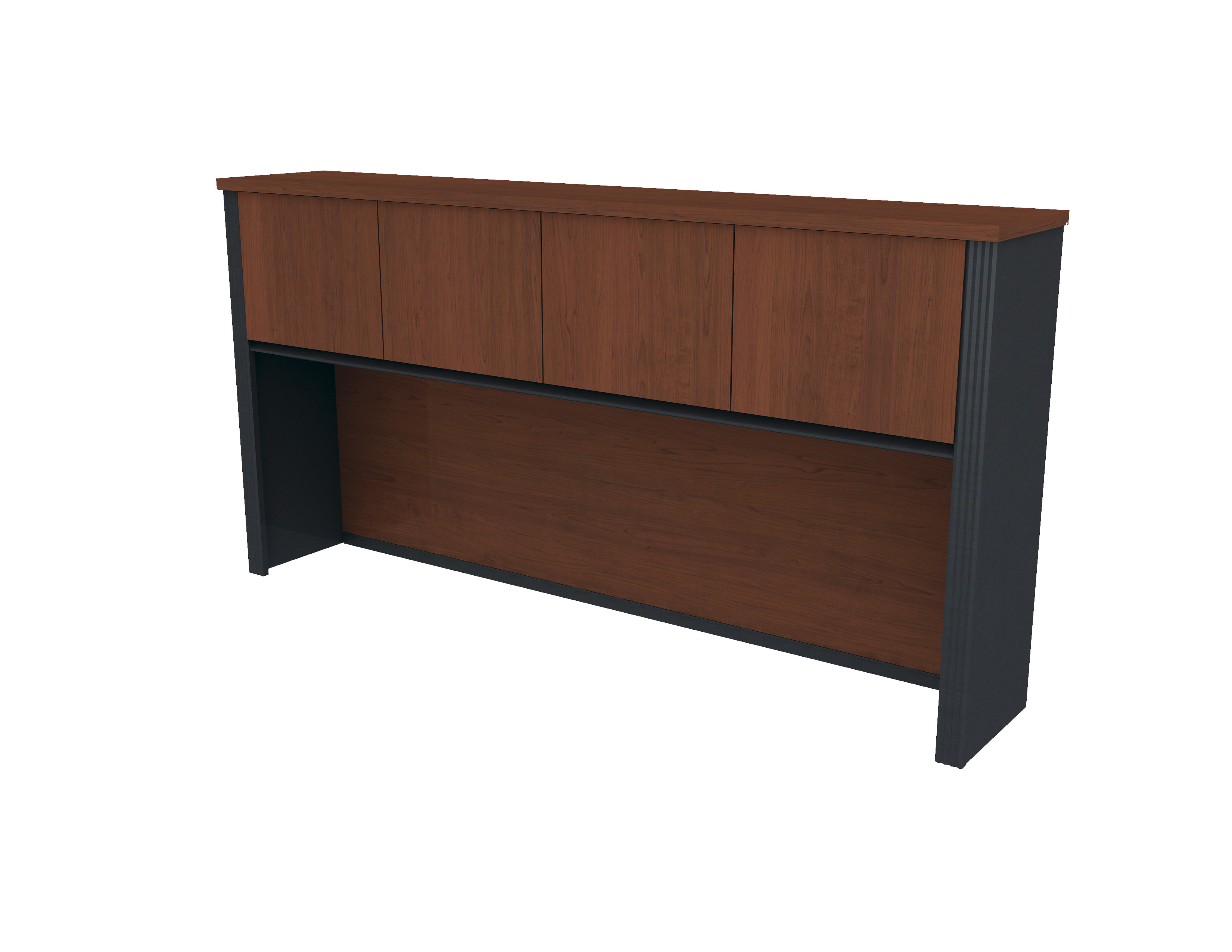 BESTAR 99520-1139 Prestige plus hutch for credenza in in Bordeaux & Graphite