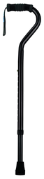 Picture of Standard Offset Walking Cane Adjustable Aluminum  Black