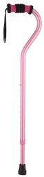 Picture of Standard Offset Walking Cane Adjustable Aluminum Pink