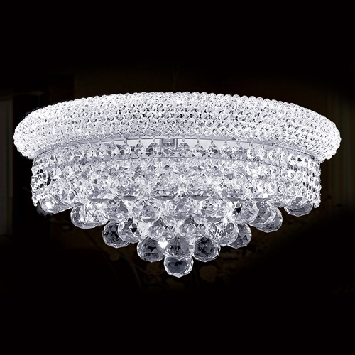 Picture of Worldwide Lighting W23018C16 Empire Collection 3 Light Chrome Finish with Clear Crystal Wall Sconce
