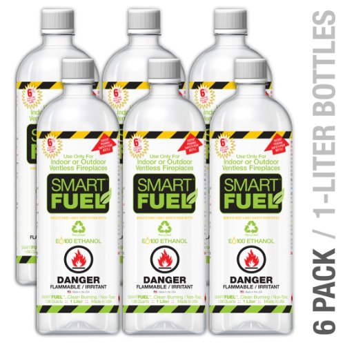Picture of Anywhere Fireplace SF06 Smart Fuel Liquid Bio-ethanol fuel 6 pack liter bottles
