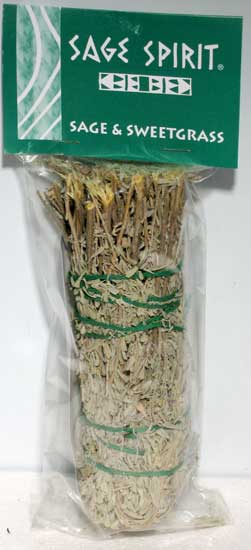 Picture of Azure Green RSS7S Sage & Sweetgrass smudge 7 in.