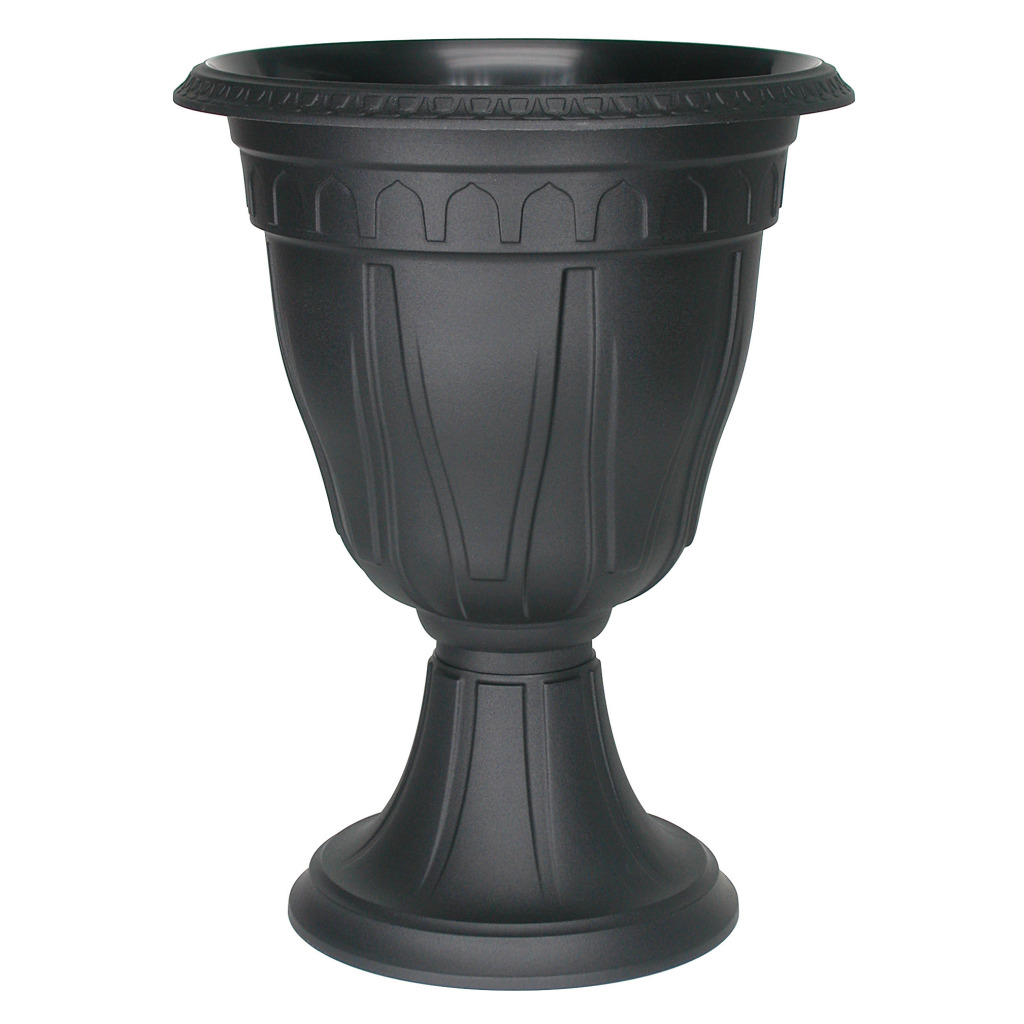 Picture of Dcn Plastic Inc DCN142036 DCN 15.25 in. x 20 in. Tall Azura Urn Black Planter