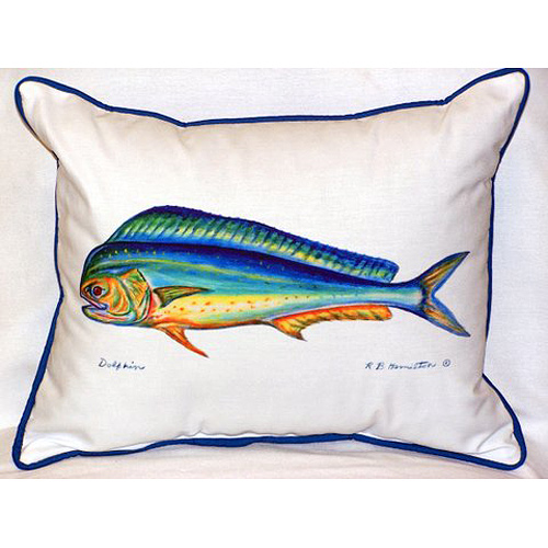 Picture of Betsy Drake HJ010 Dolphin Large Indoor-Outdoor Pillow 16 in. x 20 in.