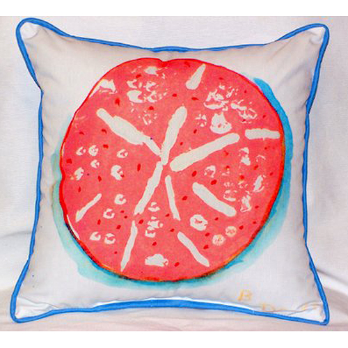 Picture of Betsy Drake HJ092 Coral Sand Dollar Large Indoor-Outdoor Pillow 18 in. x 18 in.