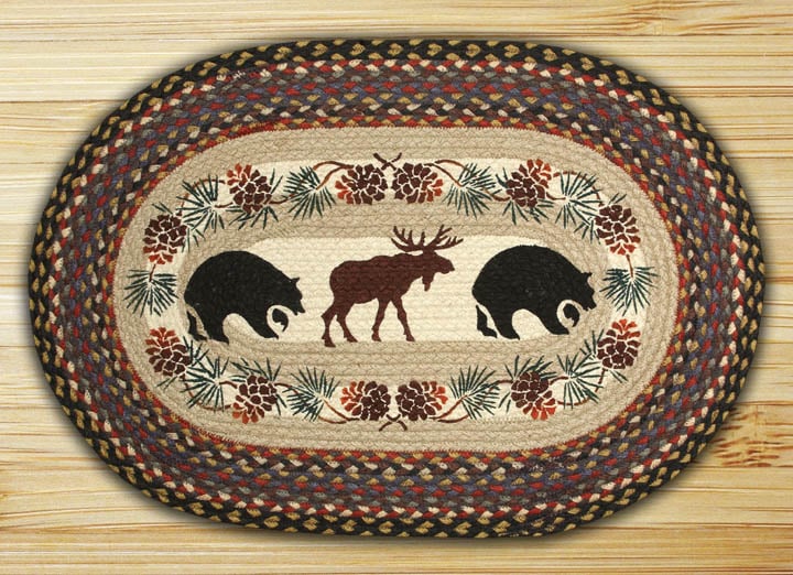 Earth Rugs 65-043BM Bear-Moose Oval Patch