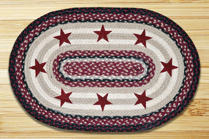 Burgundy Stars Oval Patch