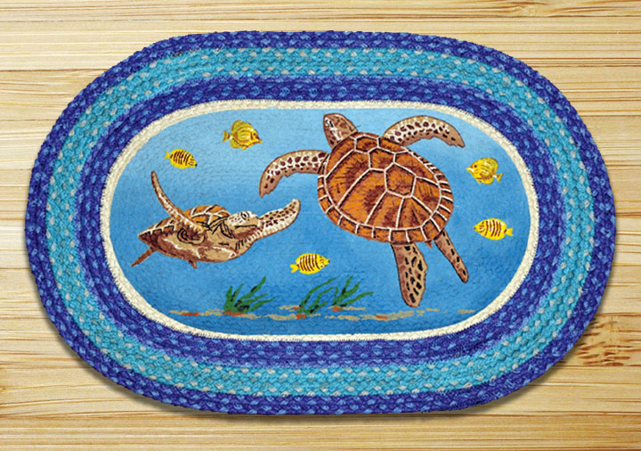 Earth Rugs 65-384ST Sea Turtle Oval Patch