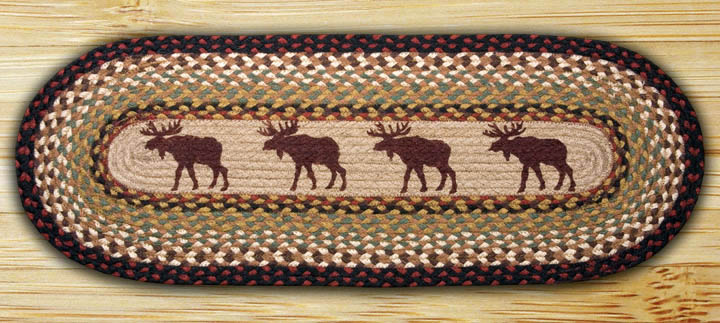 Picture of Earth Rugs 64-019M Moose Oval Runner