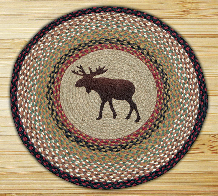 Picture of Earth Rugs 66-019M Moose Round Patch