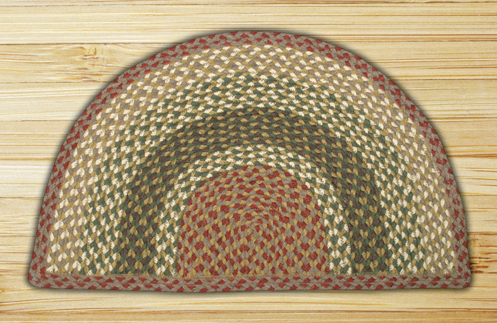 Olive-Burgundy-Gray Rug Slice