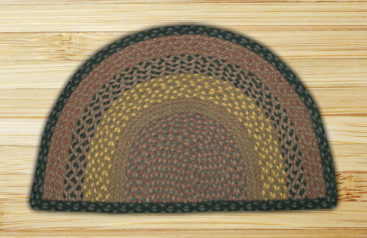 Picture of Earth Rugs 32-LG099 Brown-Black-Charcoal Rug Slice