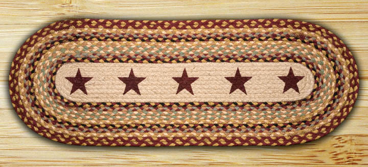 Burgundy Stars Oval Patch