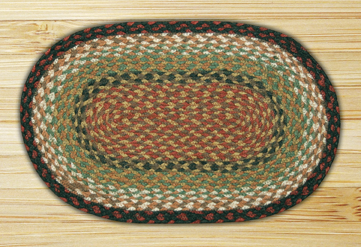 Earth Rugs 46-019 Burgundy-Mustard Round Swatch