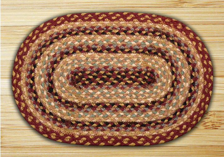 Earth Rugs 46-357 Burgundy-Gray-Creme Round Swatch