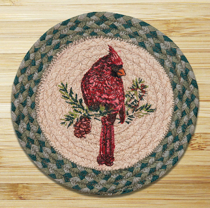 Earth Rugs Cardinal Printed Round Swatch