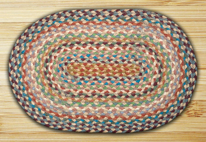 Earth Rugs 00-328 Multi 1 Oval Swatch