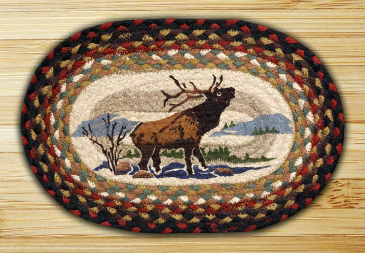 Winter Elk Printed Oval Swatch