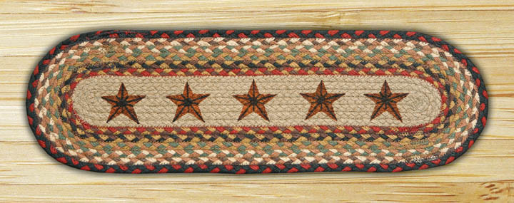 Earth Rugs  Barn Stars Oval Stair Tread