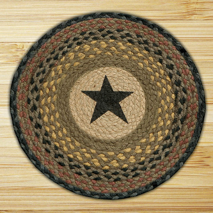 Picture of Earth Rugs 49-CH099S Star Round Chair Pad