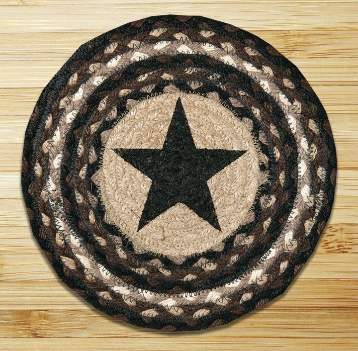 Black Star Round Chair Pad - Black - 15.5in.