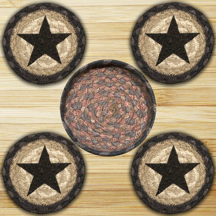 Picture of Earth Rugs 29-CB099S Star Coasters in a Basket