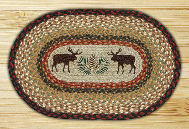 Moose-Pinecone Oval Placemat