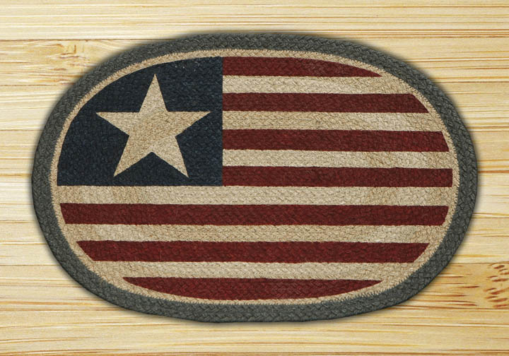 Picture of Earth Rugs 48-1032 Original Flag Oval Placemat