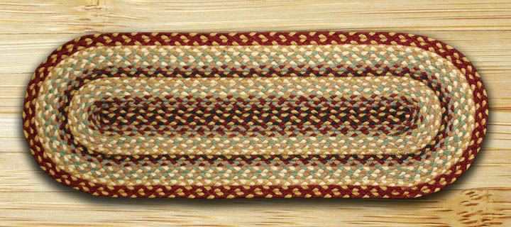 Burgundy-Gray-Creme Table Runner