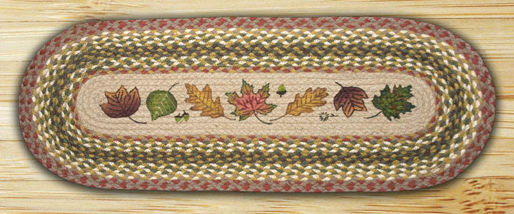 Picture of Earth Rugs 68-024AL Autumn Leaves Oval Runner