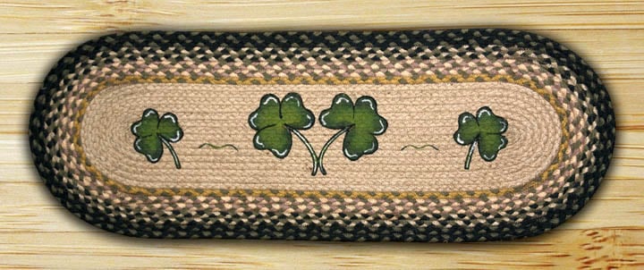 Earth Rugs  Shamrock Oval Runner