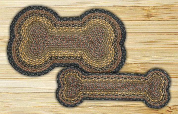 Picture of Earth Rugs 63-LG099DB Brown-Black-Charcoal Dog Bone