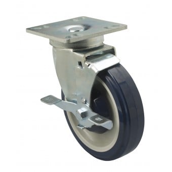 Picture of Focus Foodservice FPCST5 Set of 4 - 5 in. plate casters with brakes. 4 in. square plate