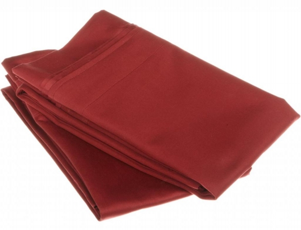 Egyptian Cotton 1000 Thread Count Solid Pillowcase Set  King-Burgundy