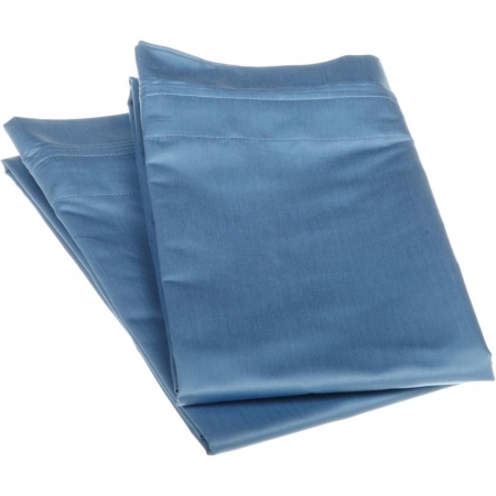 Egyptian Cotton 1000 Thread Count Solid Pillowcase Set  Standard-Medium Blue