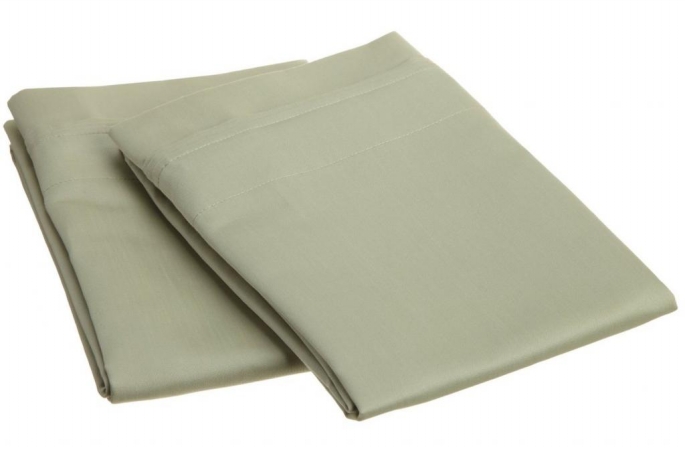 Egyptian Cotton 1000 Thread Count Solid Pillowcase Set  Standard-Sage