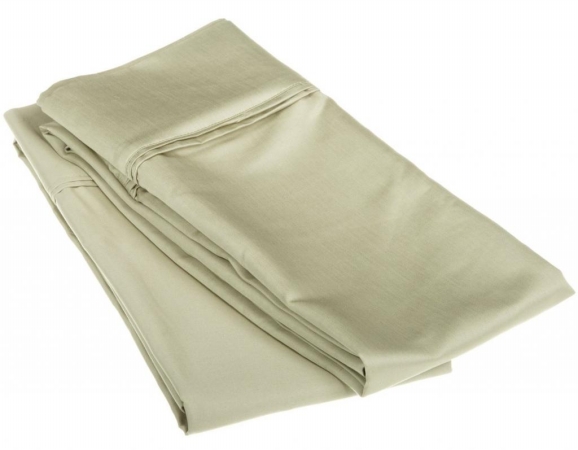 Egyptian Cotton 1200 Thread Count Solid Pillowcase Set  King-Sage
