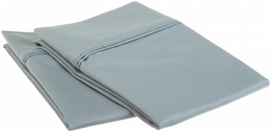 Egyptian Cotton 1200 Thread Count Solid Pillowcase Set King-Teal