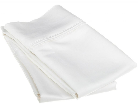 Egyptian Cotton 1200 Thread Count Solid Pillowcase Set King-White