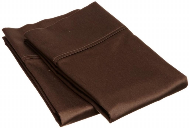 Picture of 400 Thread Count Egyptian Cotton King Pillowcase Set Solid  Mocha