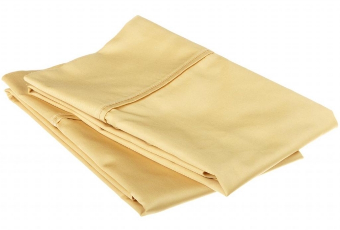 Picture of 530 Thread Count Egyptian Cotton King Pillowcase Set Solid  Gold
