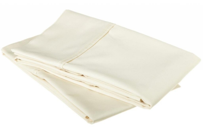 530 Thread Count Egyptian Cotton Standard Pillowcase Set Solid Ivory