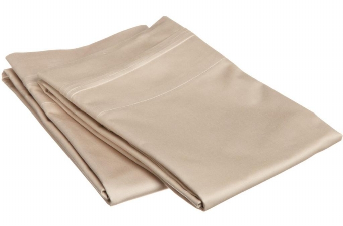 Egyptian Cotton 650 Thread Count Solid Pillowcase Set  King-Linen
