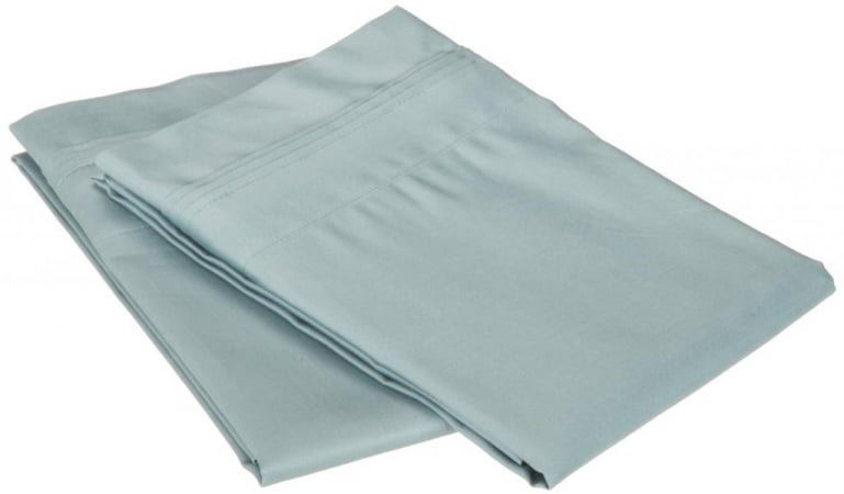 Egyptian Cotton 650 Thread Count Solid Pillowcase Set Standard-Teal