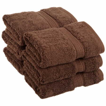 Picture of 900GSM Egyptian Cotton 6-Piece Face Towel Set  Chocolate