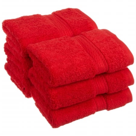 Picture of 900GSM Egyptian Cotton 6-Piece Face Towel Set  Red