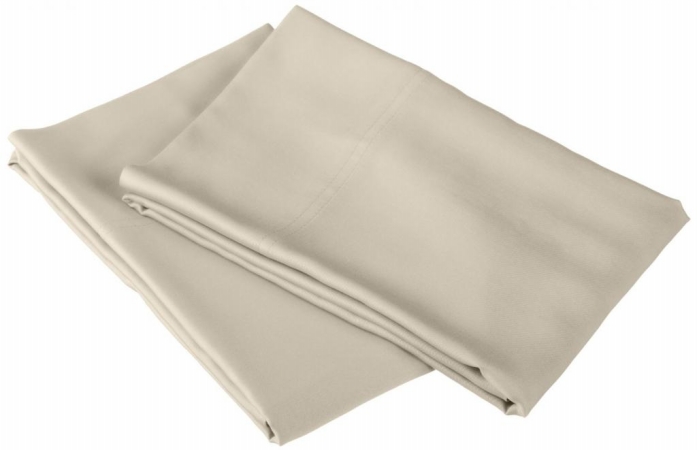 Rayon from Bamboo 300 Thread Count Solid Pillowcase Set Standard-Ivory