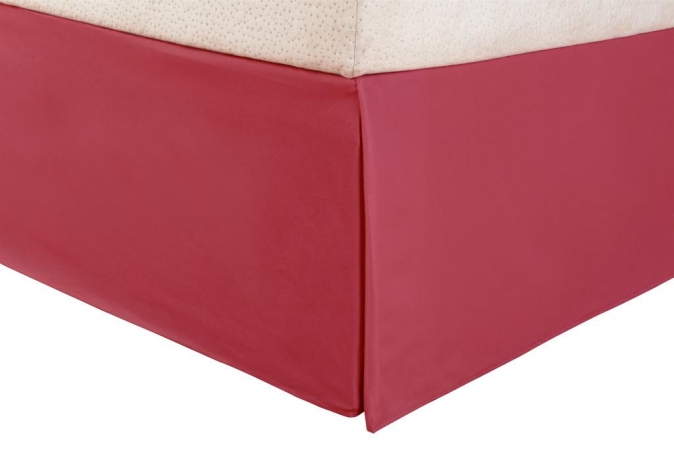 Picture of Microfiber Twin XL Bedskirt Solid  Burgundy